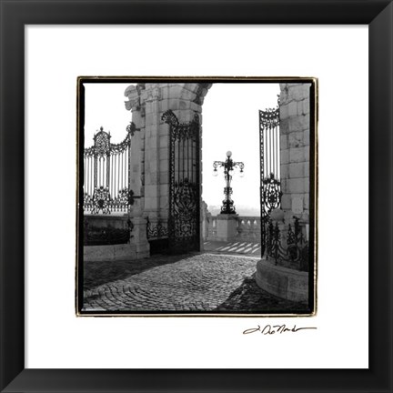 Framed Gates to the Royal Palace, Budapest Print