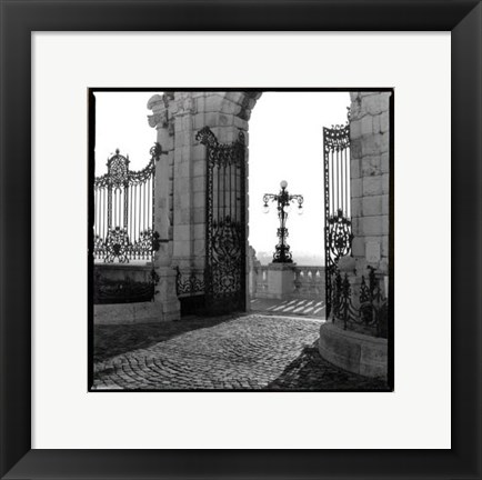 Framed Gates to the Royal Palace, Budapest Print