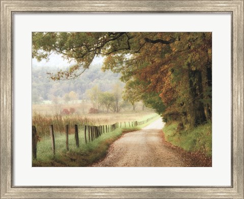Framed Autumn on a Country Road Print