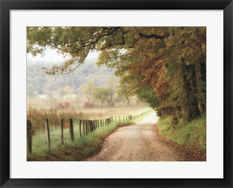 Framed Autumn on a Country Road Print