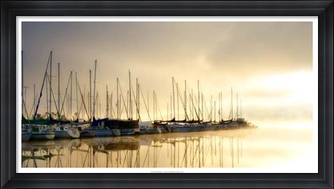 Framed Marina Morning I Print