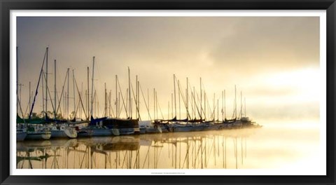 Framed Marina Morning I Print