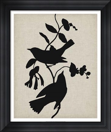 Framed Audubon Silhouette IV Print