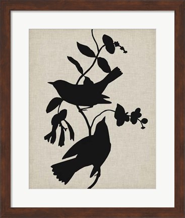 Framed Audubon Silhouette IV Print