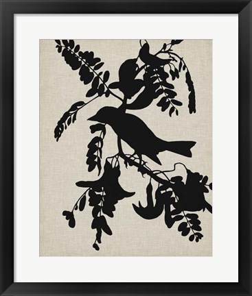 Framed Audubon Silhouette V Print