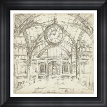 Framed Interior Architectural Study I Print