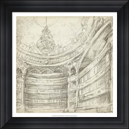 Framed Interior Architectural Study II Print