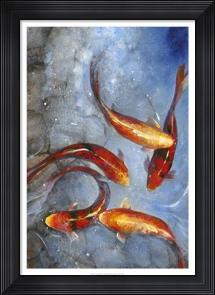Framed Graceful Koi I Print