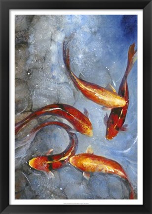 Framed Graceful Koi I Print