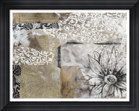 Framed Collage Fleur II Print