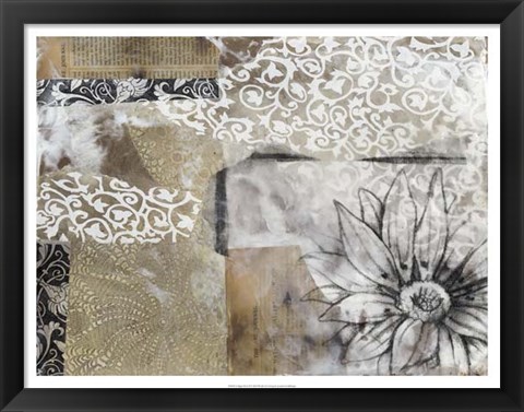 Framed Collage Fleur II Print