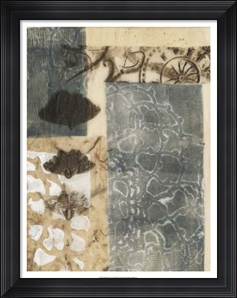 Framed Ginkgo Fossil I Print