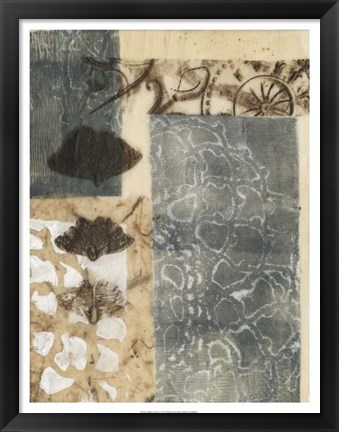 Framed Ginkgo Fossil I Print
