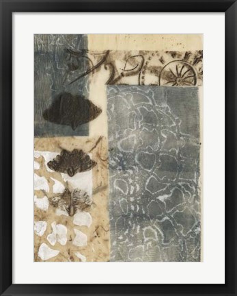 Framed Ginkgo Fossil I Print