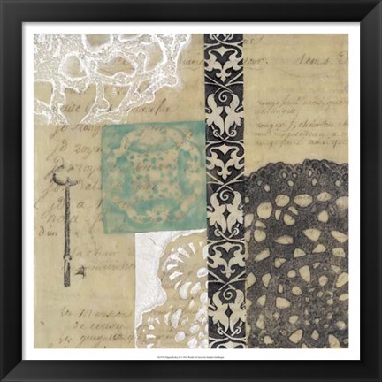 Framed Filigree &amp; Key II Print
