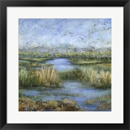 Framed Marshland II Print