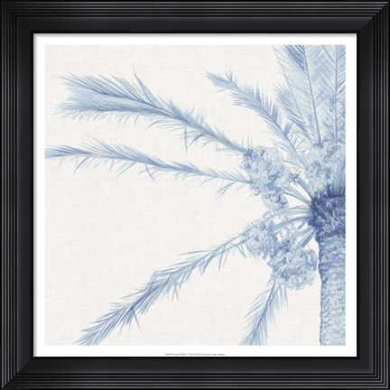 Framed Chambray Palms I Print