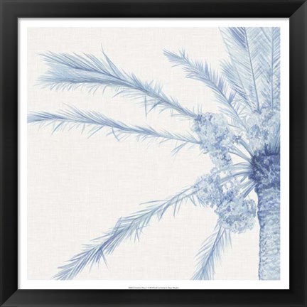 Framed Chambray Palms I Print