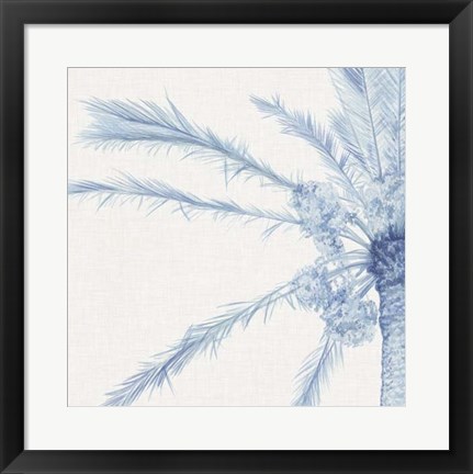 Framed Chambray Palms I Print