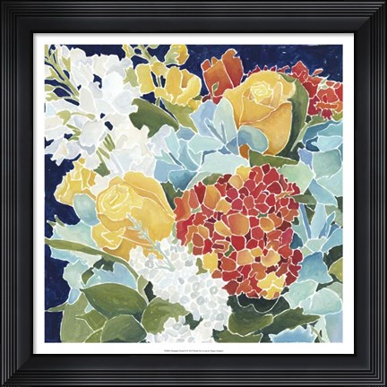 Framed Midnight Florals II Print