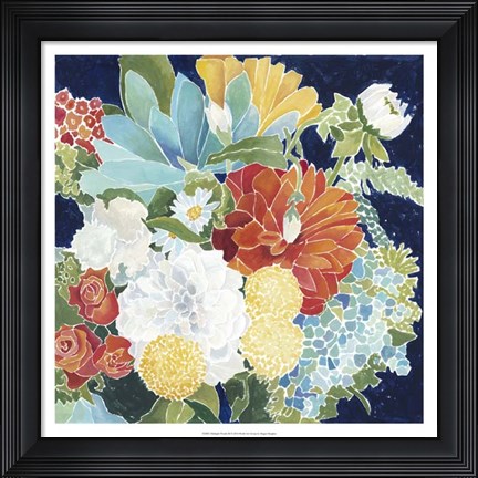 Framed Midnight Florals III Print