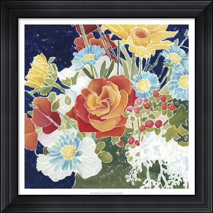Framed Midnight Florals IV Print