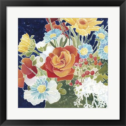 Framed Midnight Florals IV Print