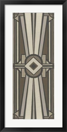 Framed Neutral Deco Panel II Print