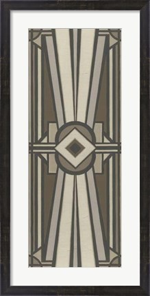 Framed Neutral Deco Panel II Print