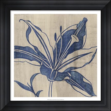Framed Indigo Lily Print