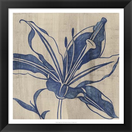 Framed Indigo Lily Print