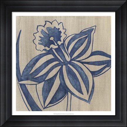 Framed Indigo Daffodil Print