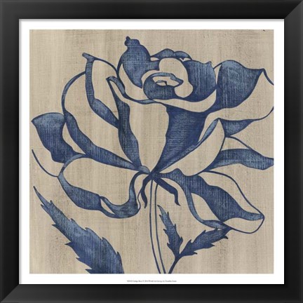 Framed Indigo Rose Print