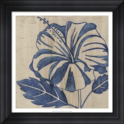 Framed Indigo Hibiscus Print