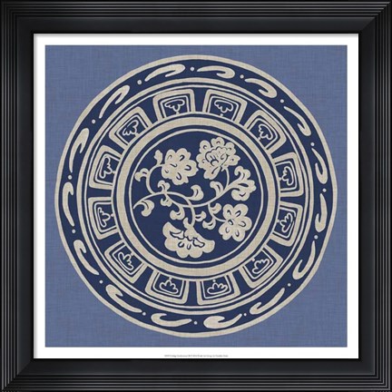 Framed Indigo Earthenware III Print