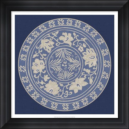 Framed Indigo Earthenware IV Print
