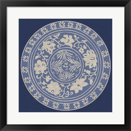 Framed Indigo Earthenware IV Print