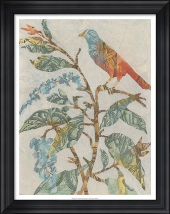 Framed Aviary Collage II Print