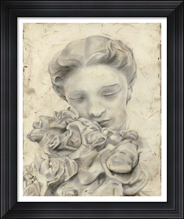 Framed Statue in the Garden I Print