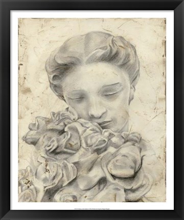 Framed Statue in the Garden I Print