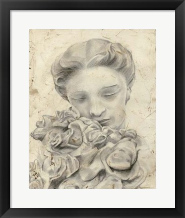 Framed Statue in the Garden I Print