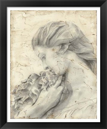 Framed Statue in the Garden II Print