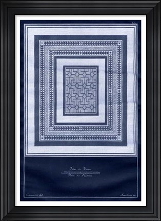 Framed Indigo Tile IV Print