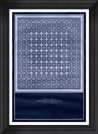 Framed Indigo Tile VI Print