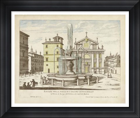 Framed Fountains of Rome I Print