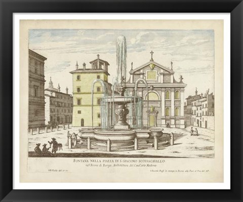 Framed Fountains of Rome I Print