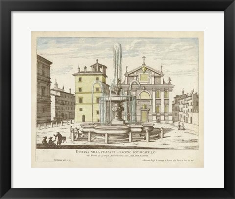 Framed Fountains of Rome I Print