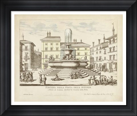 Framed Fountains of Rome II Print