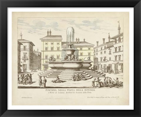 Framed Fountains of Rome II Print