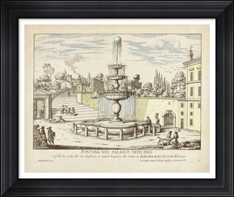 Framed Fountains of Rome III Print